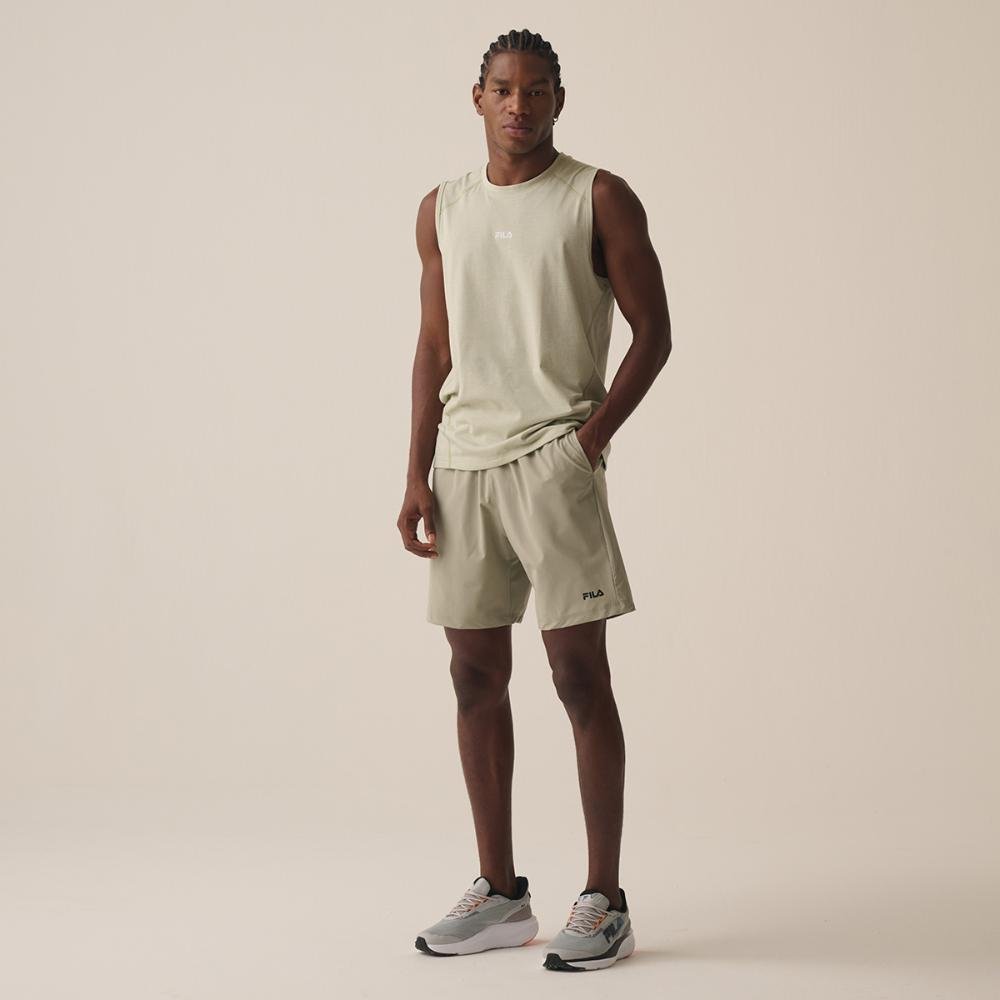 Camiseta Sem Manga Fila Essential Floating Masculina Verde 3