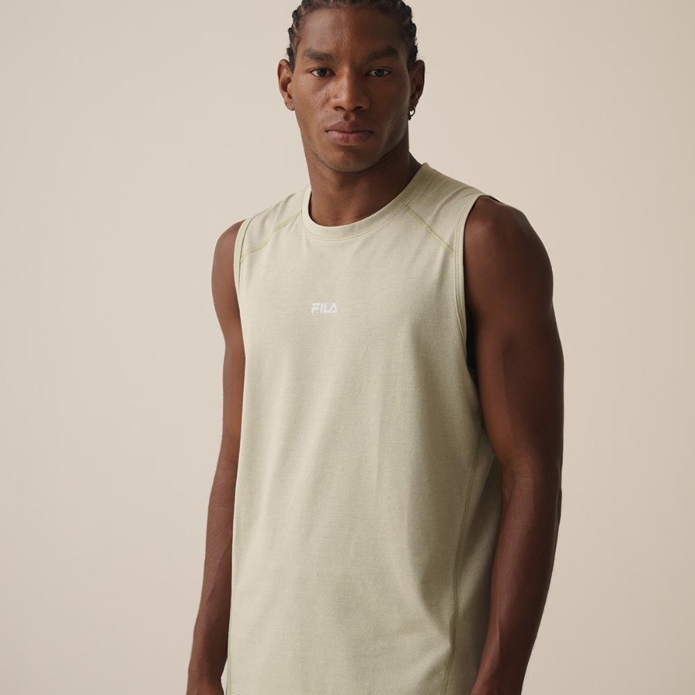 Camiseta Sem Manga Fila Essential Floating Masculina Verde 5