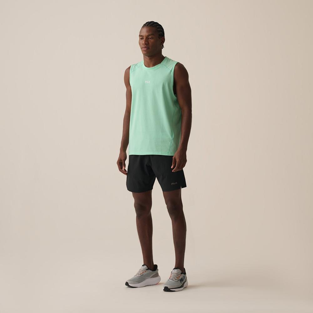 Camiseta Sem Manga Fila Essential Floating Masculina Verde 3