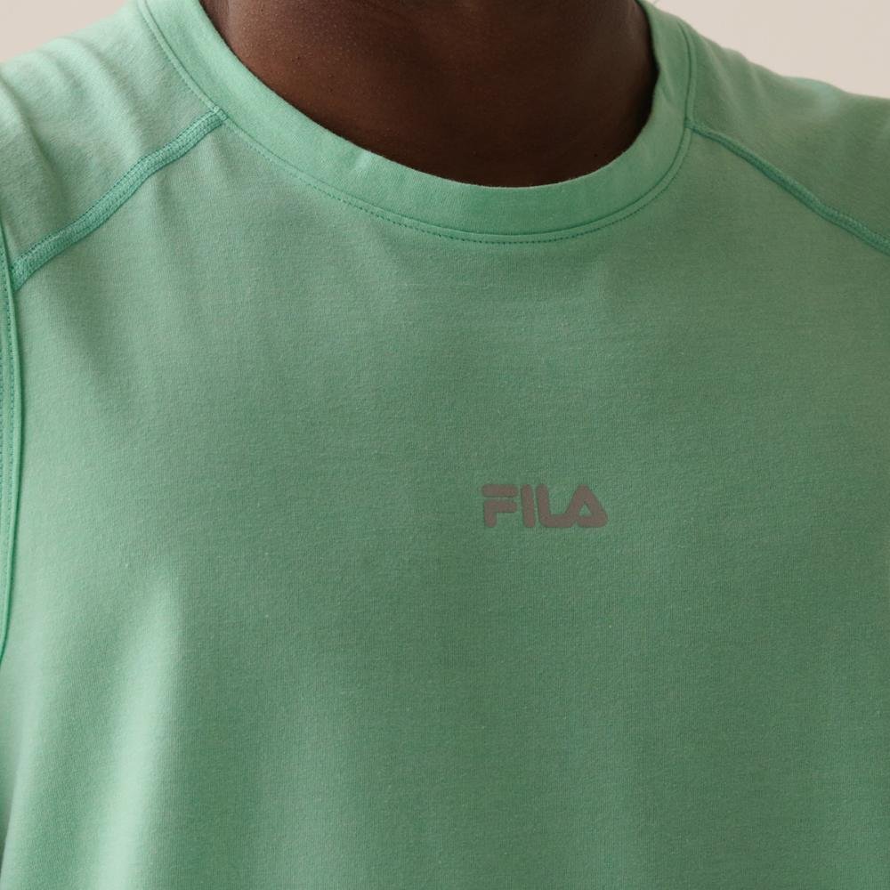 Camiseta Sem Manga Fila Essential Floating Masculina Verde 5