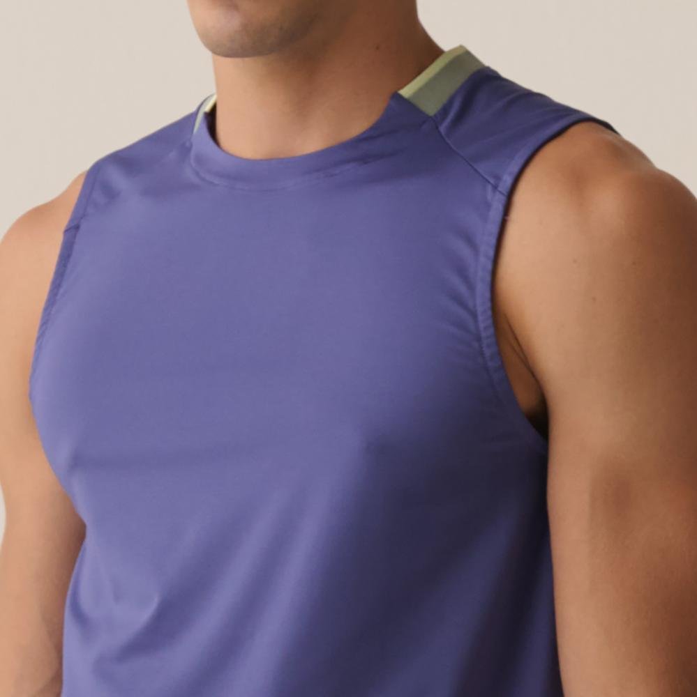 Camiseta Sem Manga Fila Match Ao Masculina Roxo 3