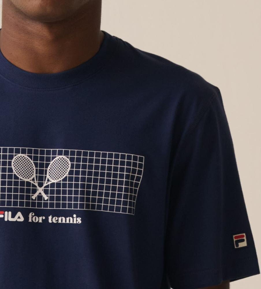 Camiseta Fila For Tennis Comfort Masculina Azul 5