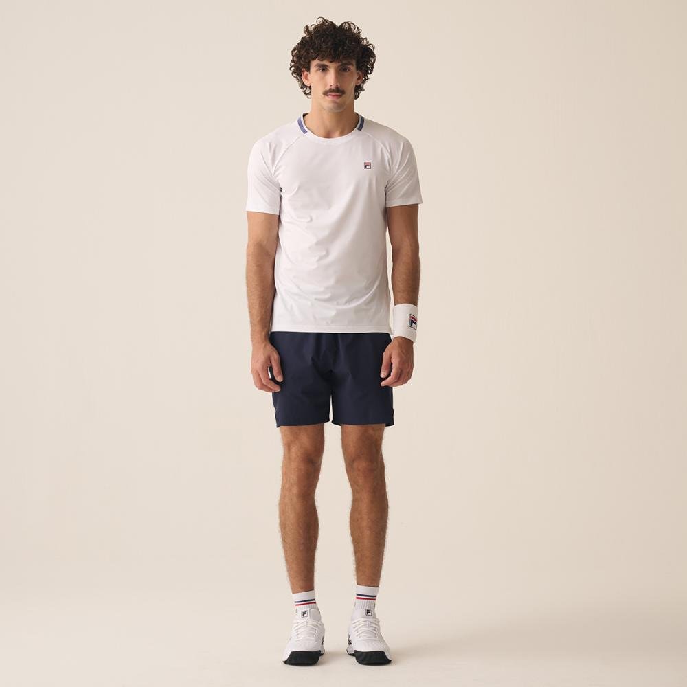 Camiseta Fila Match Ao Masculina Branco 3