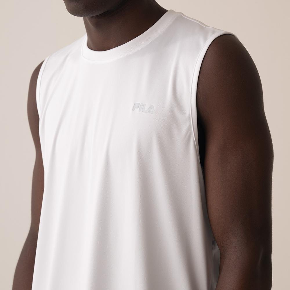 Camiseta Sem Manga Fila Basic Sports II Masculina Branco 4