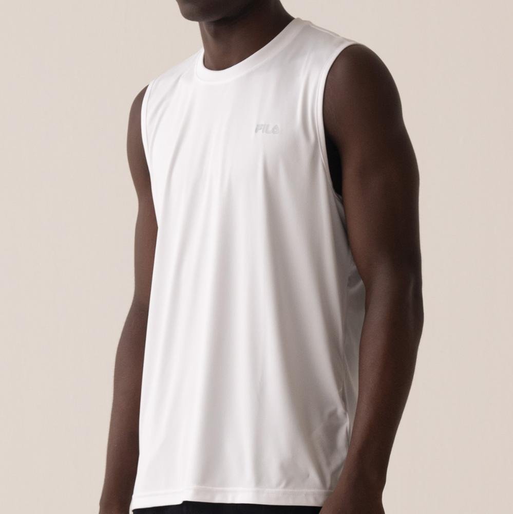Camiseta Sem Manga Fila Basic Sports II Masculina Branco 5