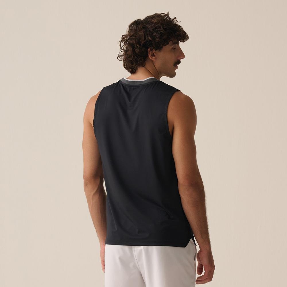 Camiseta Sem Manga Fila Match Ao Masculina Preto 2