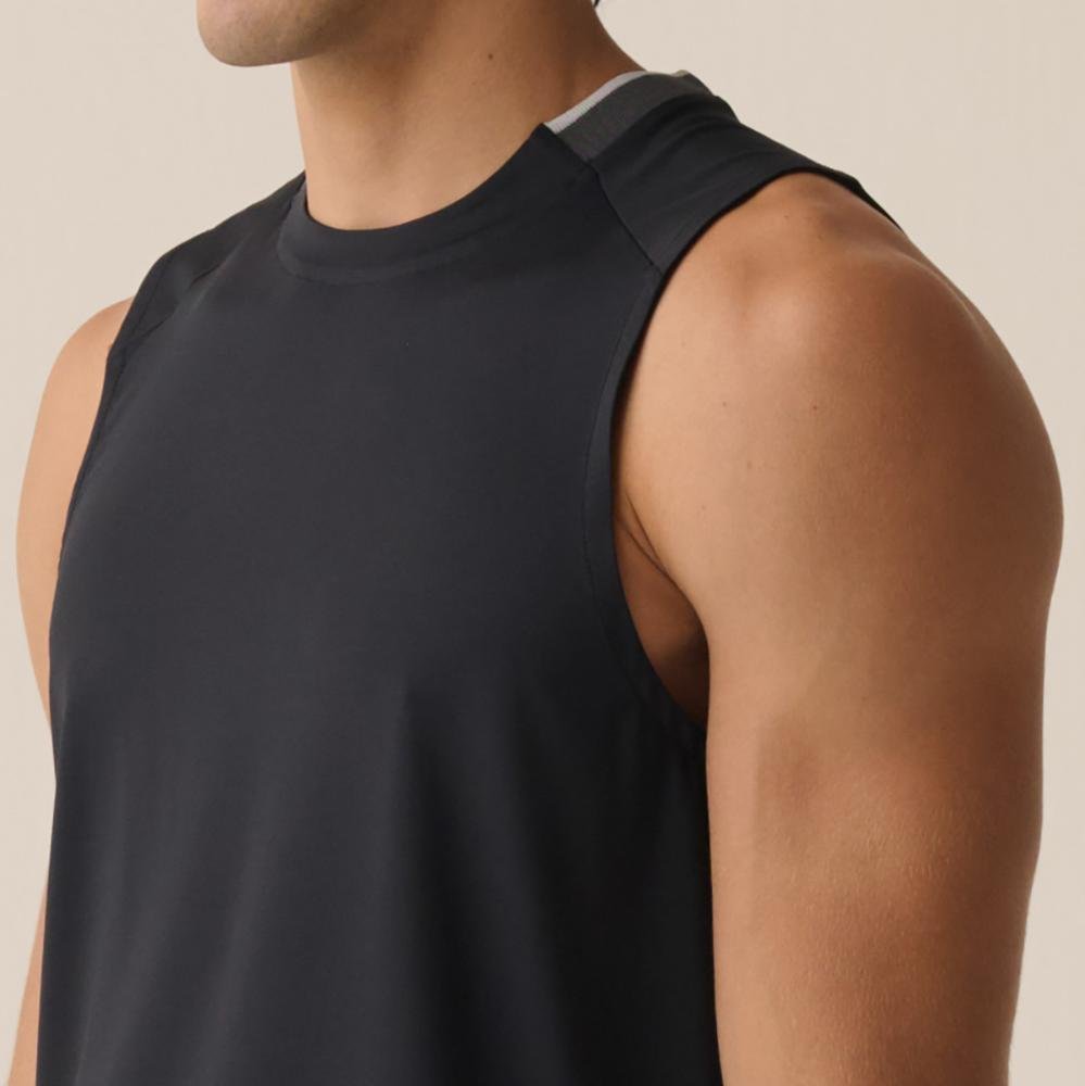 Camiseta Sem Manga Fila Match Ao Masculina Preto 4