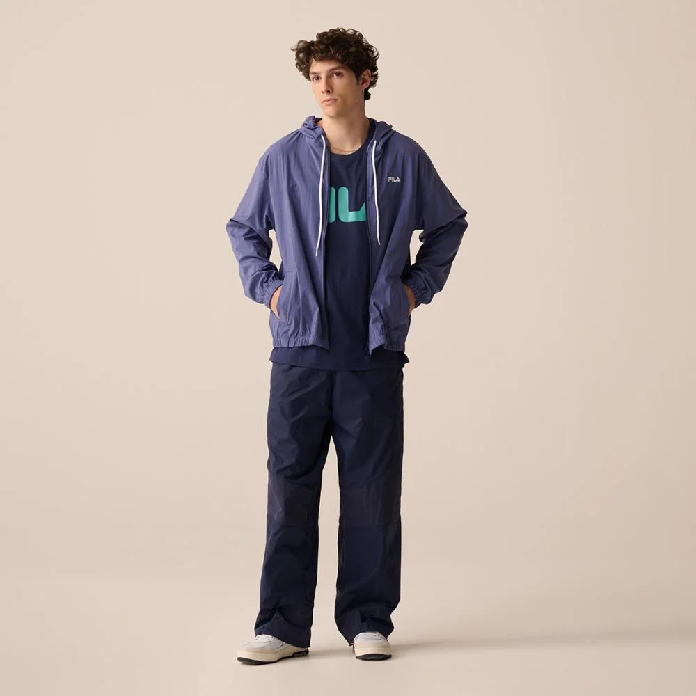 Jaqueta Fila Windbreaker Letter Masculina Azul 3