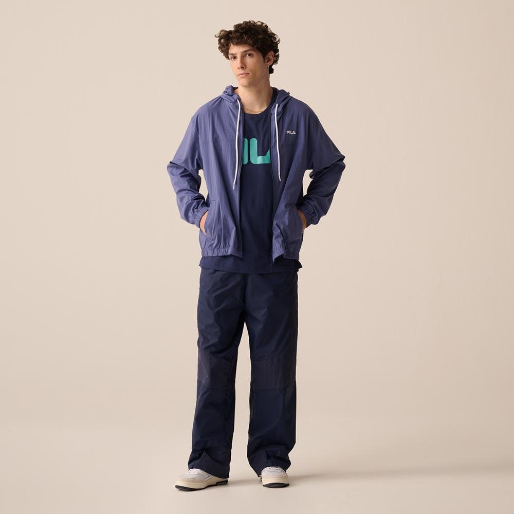 Jaqueta Fila Windbreaker Letter Masculina Azul 3