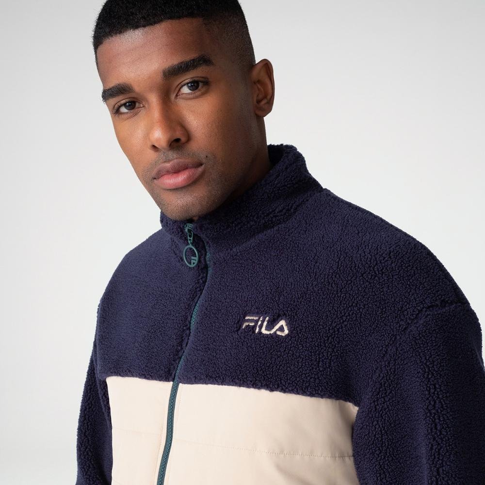 Jaqueta Fila Outer Mix Masculina Bege/Azul 5