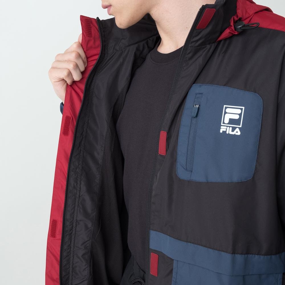 Jaqueta Fila Pocket Masculina Preto/Azul/Vermelho 4