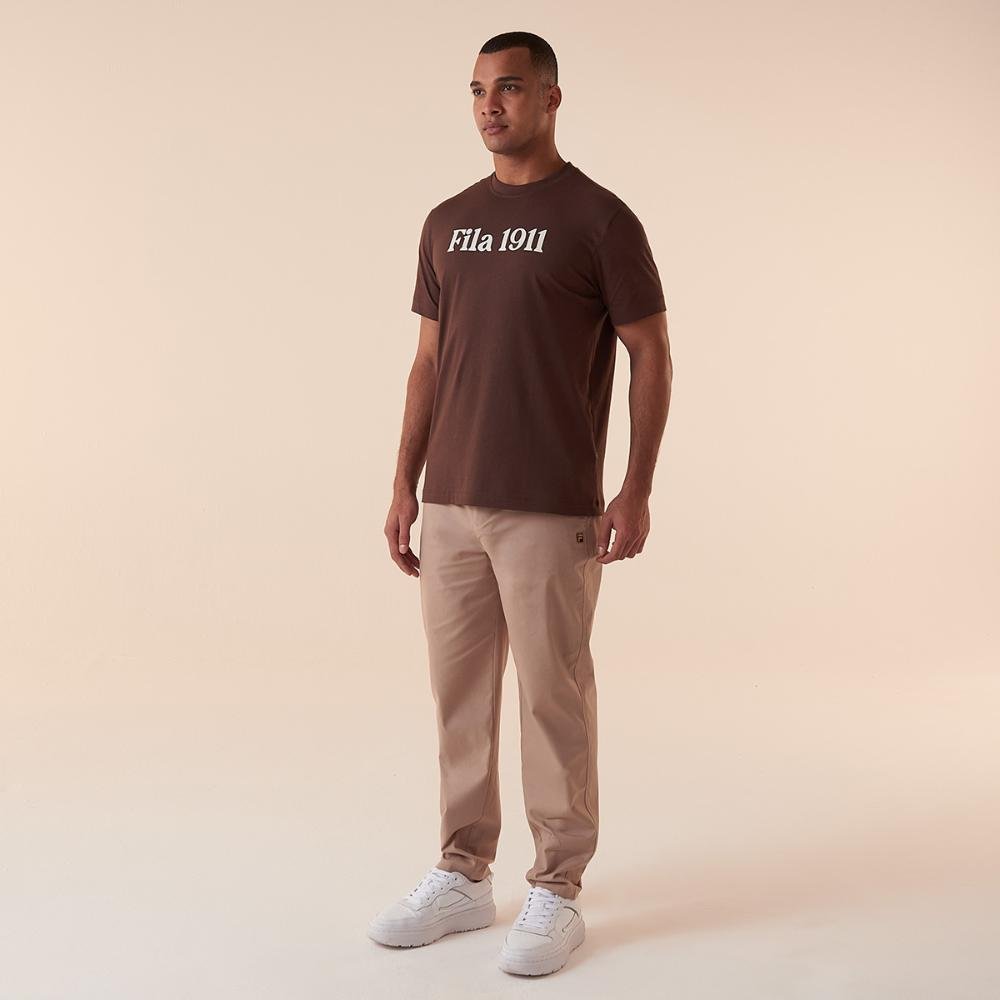 Camiseta Fila Comfort 1911 Masculina Marrom 3