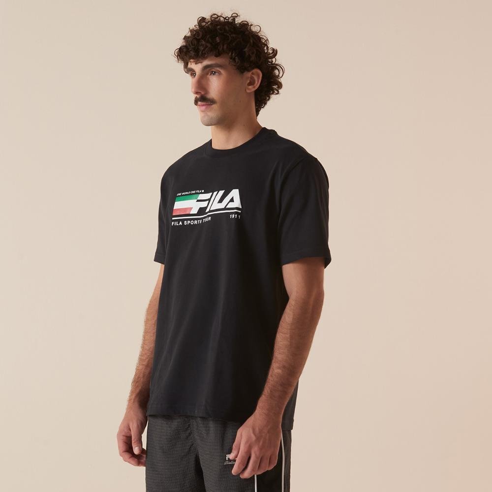 Camiseta Fila Comfort Tour Motor Sport Masculina Preto 4