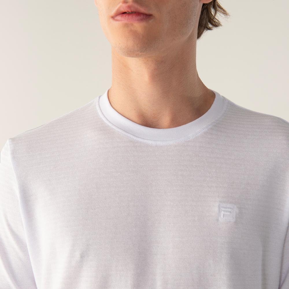 Camiseta Fila Regular Embroidery Gt Masculina Branco 5