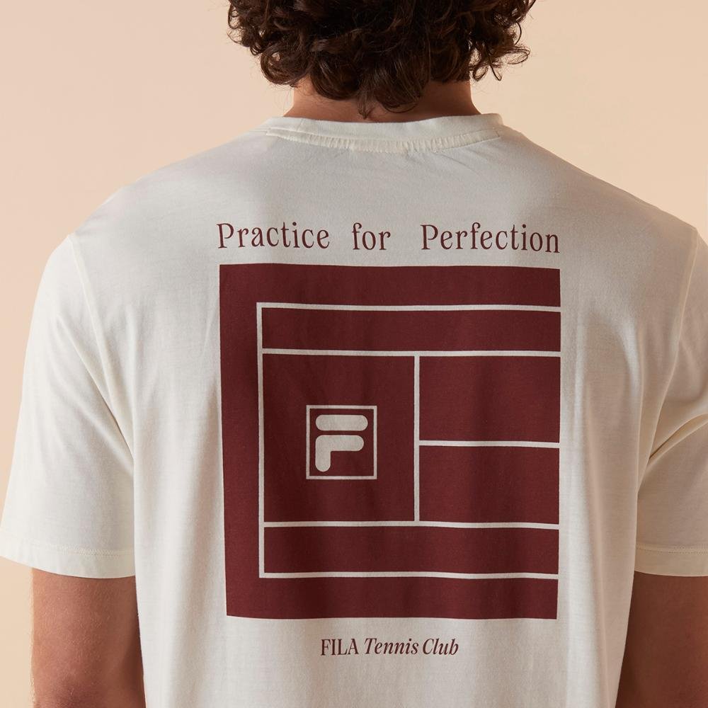 Camiseta Fila Regular Graphic Court Gt Masculina Branco 5