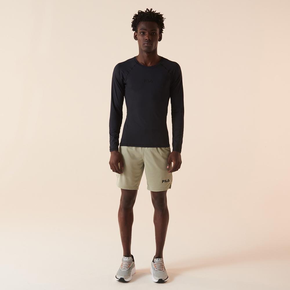 Camiseta Manga Longa Fila Performa Eco Masculina Preto 3