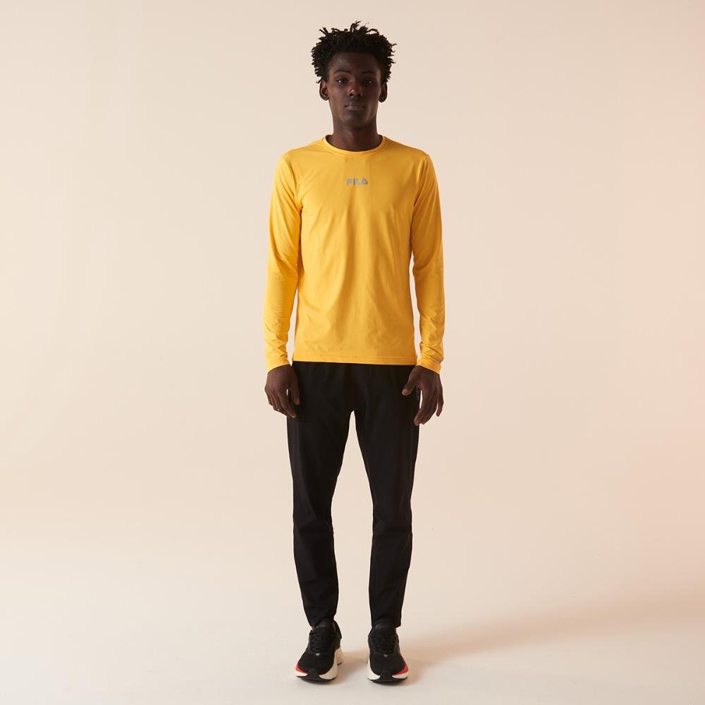 Camiseta Manga Longa Fila Sun Protect Breezy Masculina Amarelo 3