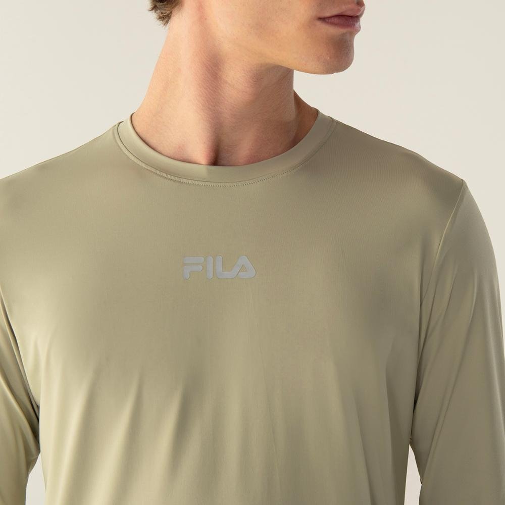 Camiseta Manga Longa Fila Sun Protect Breezy Masculina Verde 4