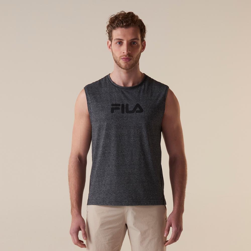 Camiseta Sem Manga Fila Comfort Smart Cotton Masculina Cinza 1