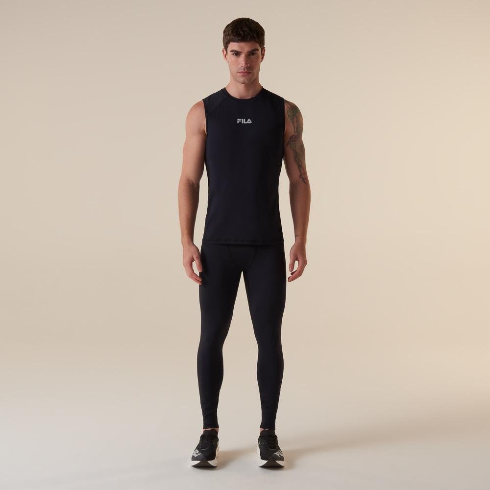 Camiseta Sem Manga Fila Performa Eco Masculina Preto 3