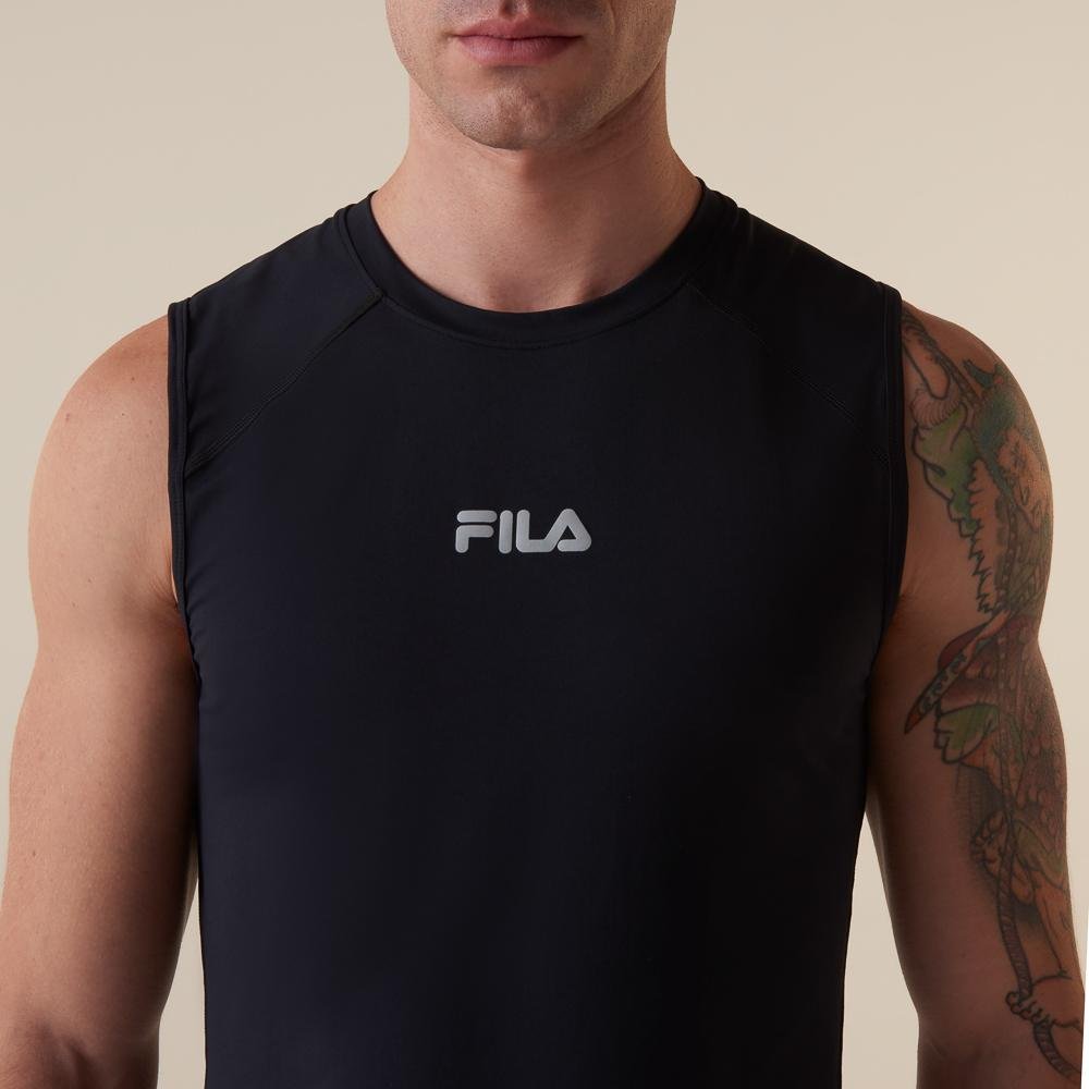 Camiseta Sem Manga Fila Performa Eco Masculina Preto 4