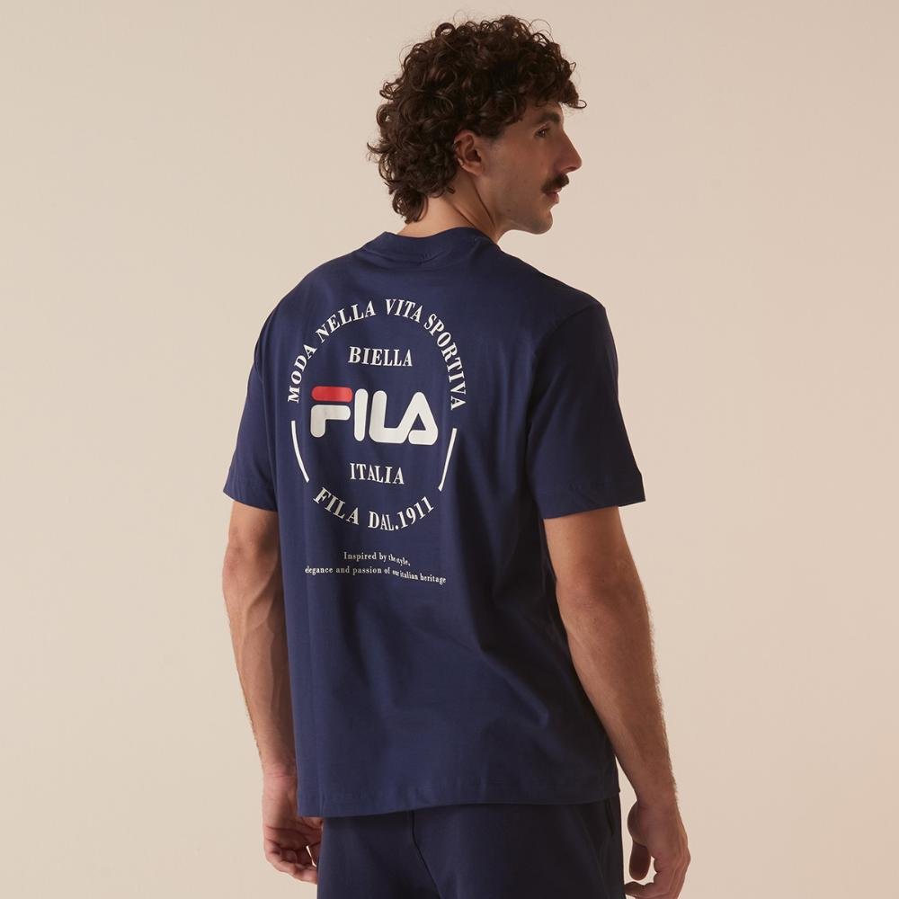 Camiseta Fila Comfort Biella 1911 Masculina Azul 2