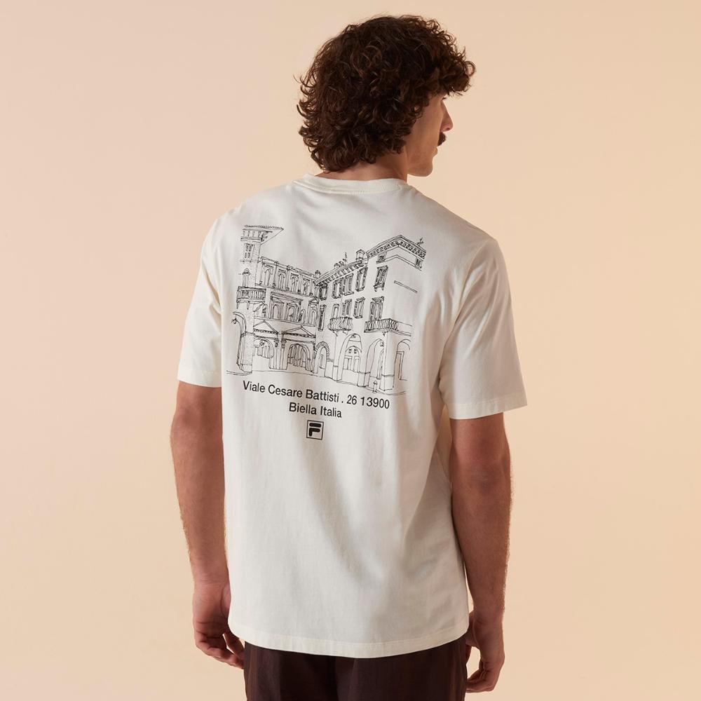 Camiseta Fila Comfort Italia Drawing Union Classics Masculina Branco 2