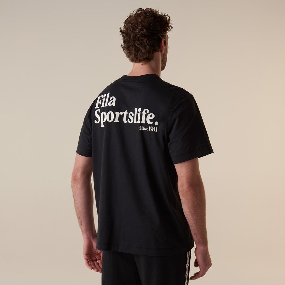 Camiseta Fila Over 1911 Union Masculina Preto 3