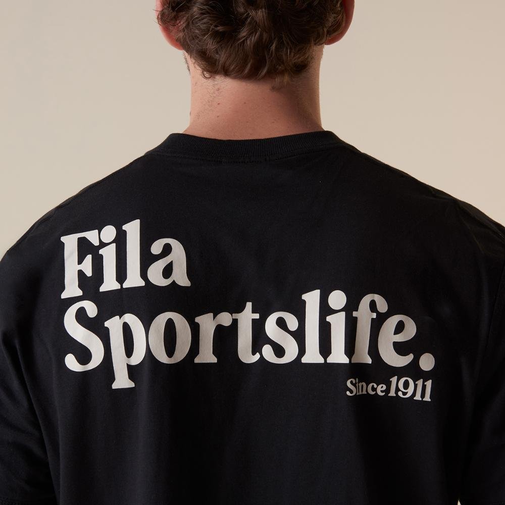 Camiseta Fila Over 1911 Union Masculina Preto 5