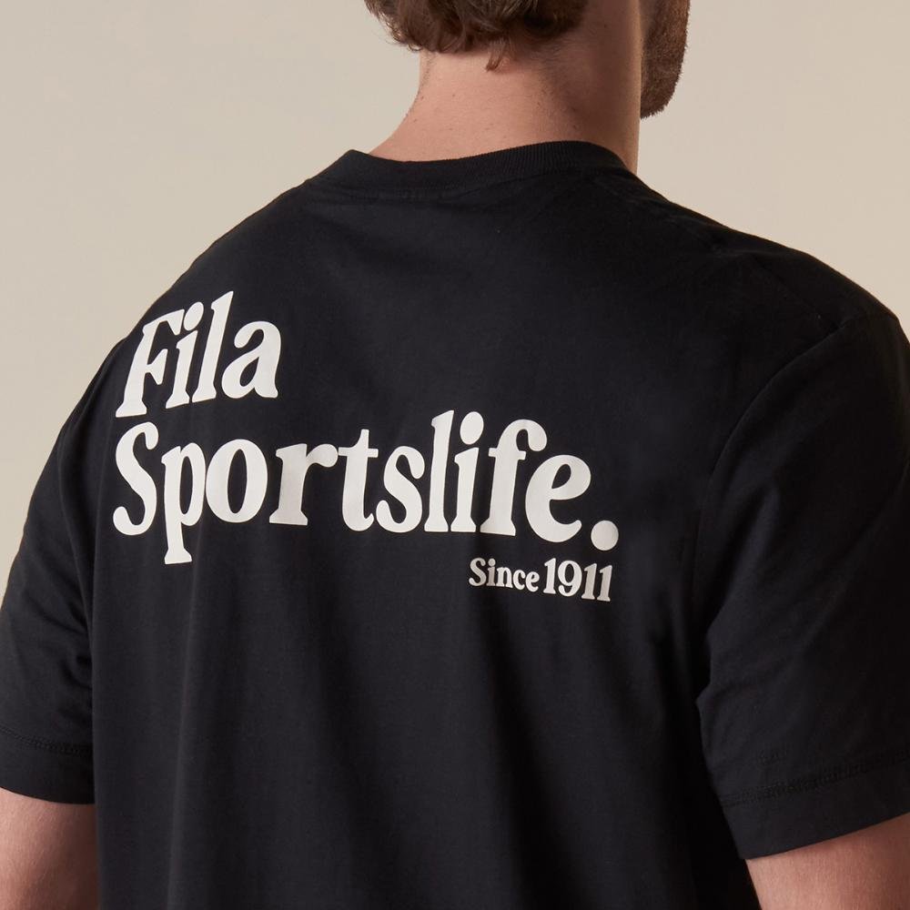 Camiseta Fila Over 1911 Union Masculina Preto 6
