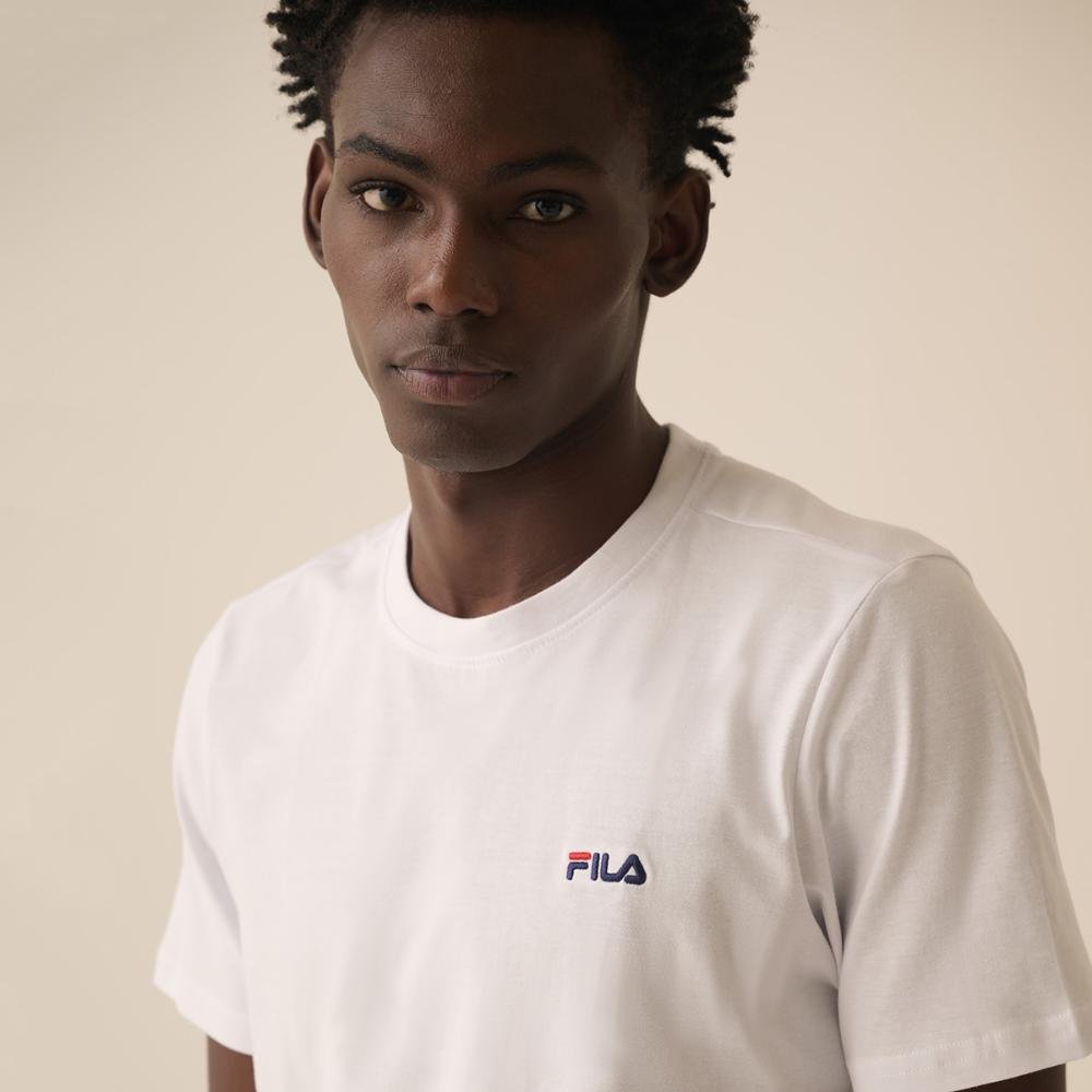 Camiseta Fila Regular Classic Masculina Branco 5