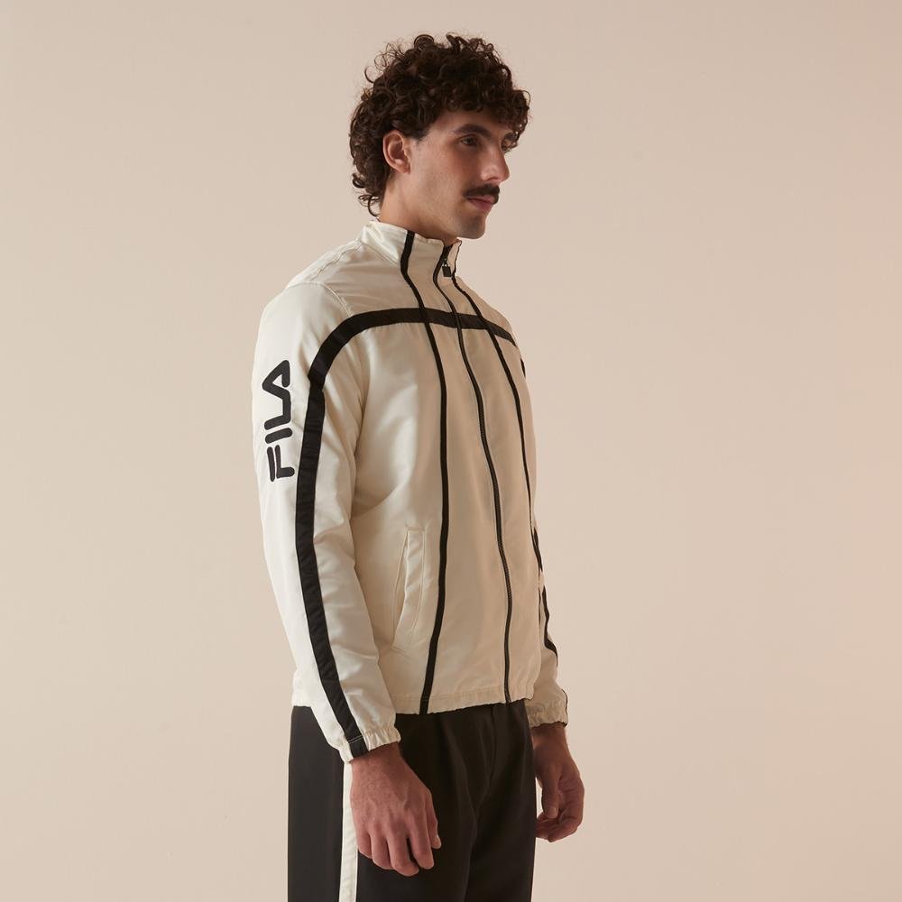 Jaqueta Fila Regular Motor Sport Masculina Branco/Preto 4