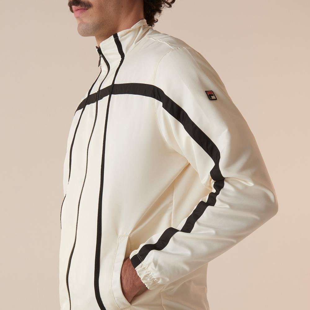 Jaqueta Fila Regular Motor Sport Masculina Branco/Preto 5