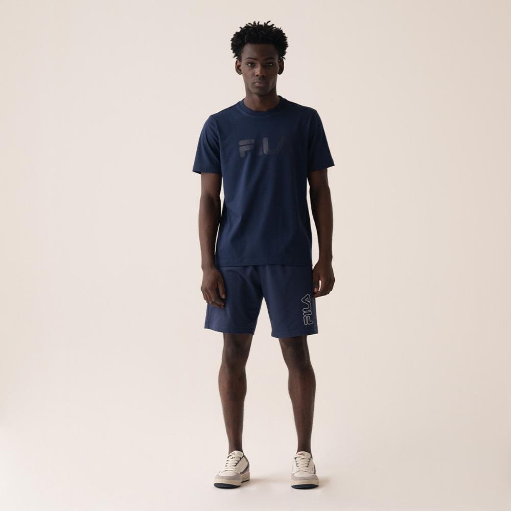Camiseta Fila Regular Letter Premium IV Masculina Azul 3