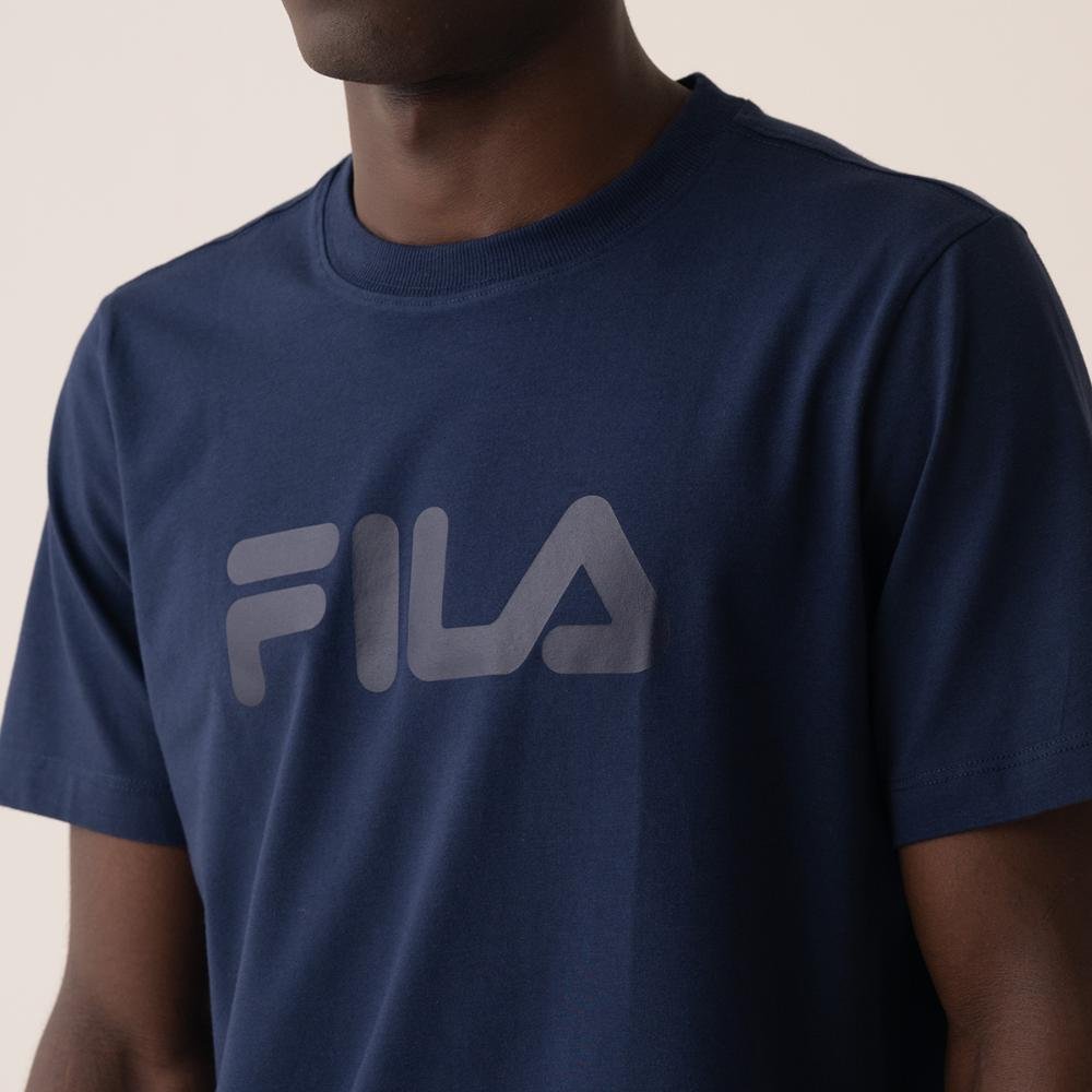 Camiseta Fila Regular Letter Premium IV Masculina Azul 4