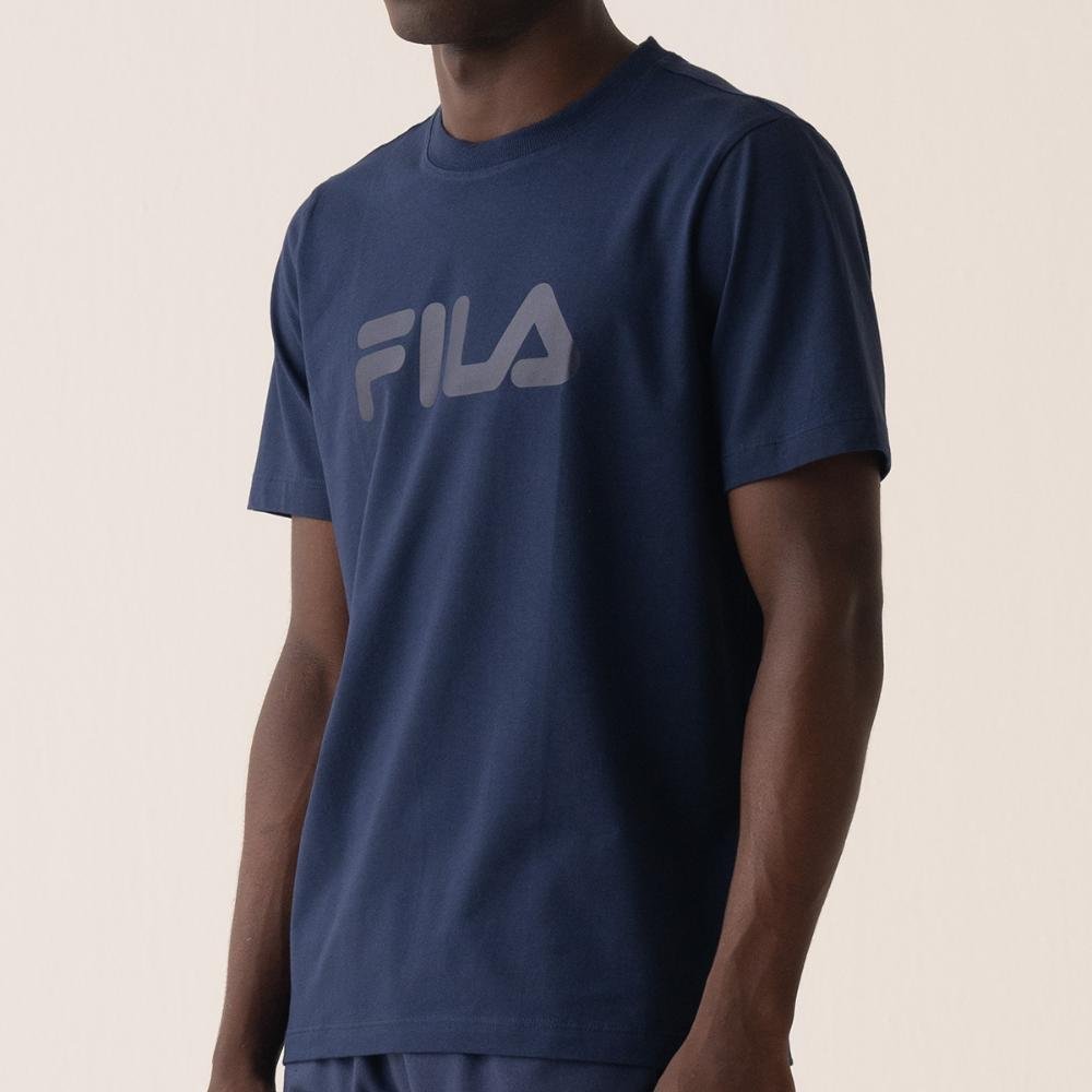 Camiseta Fila Regular Letter Premium IV Masculina Azul 5