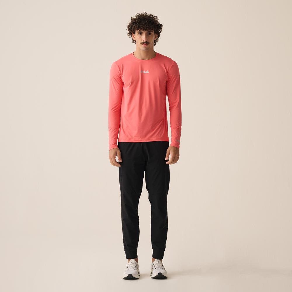 Camiseta Manga Longa Fila Sun Protect Breezy Masculina Rosa 3