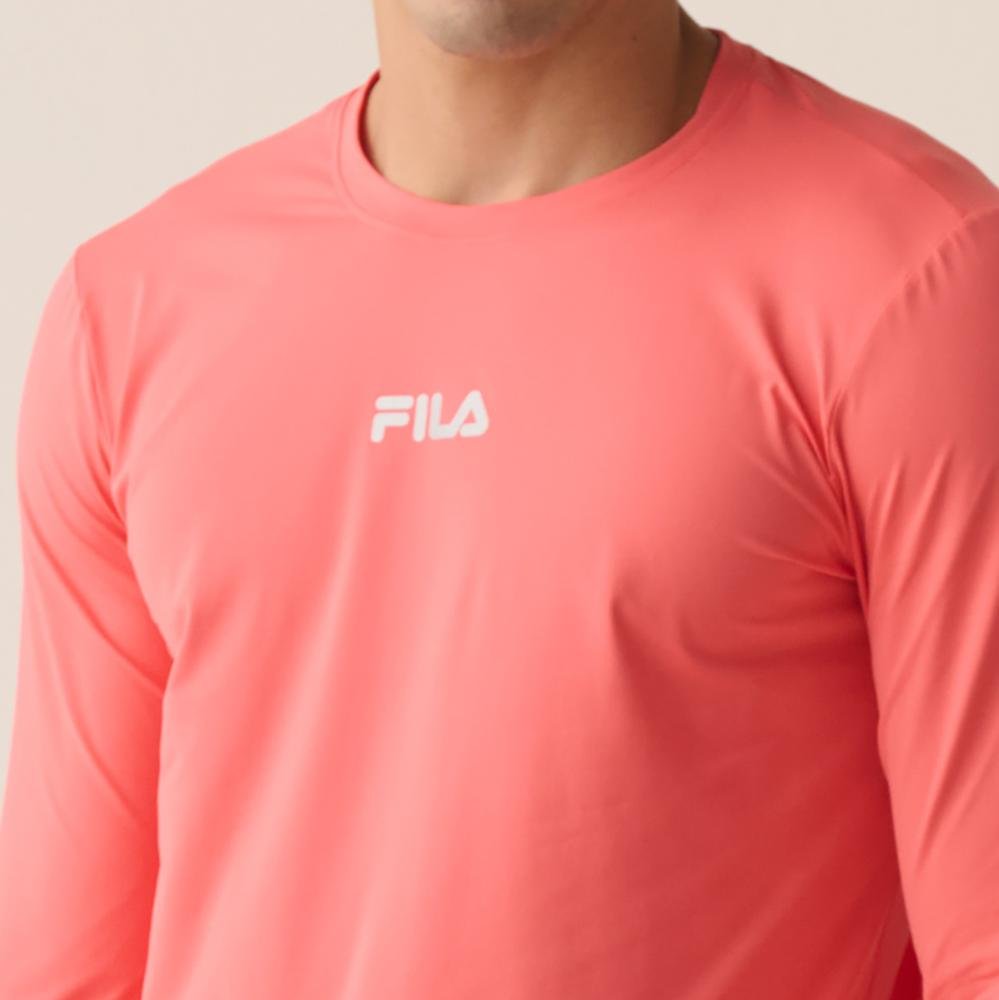 Camiseta Manga Longa Fila Sun Protect Breezy Masculina Rosa 4