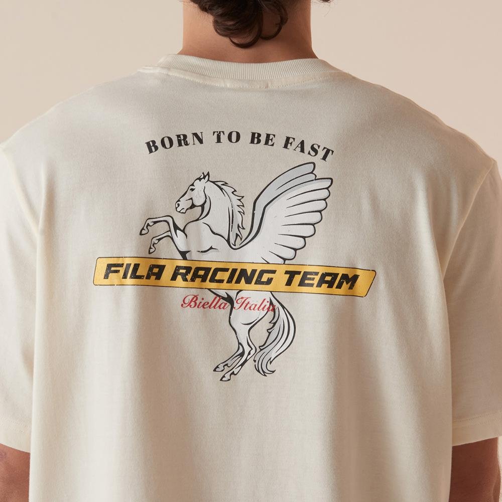 Camiseta Fila Oversized Motor Sport Masculina Branco 4