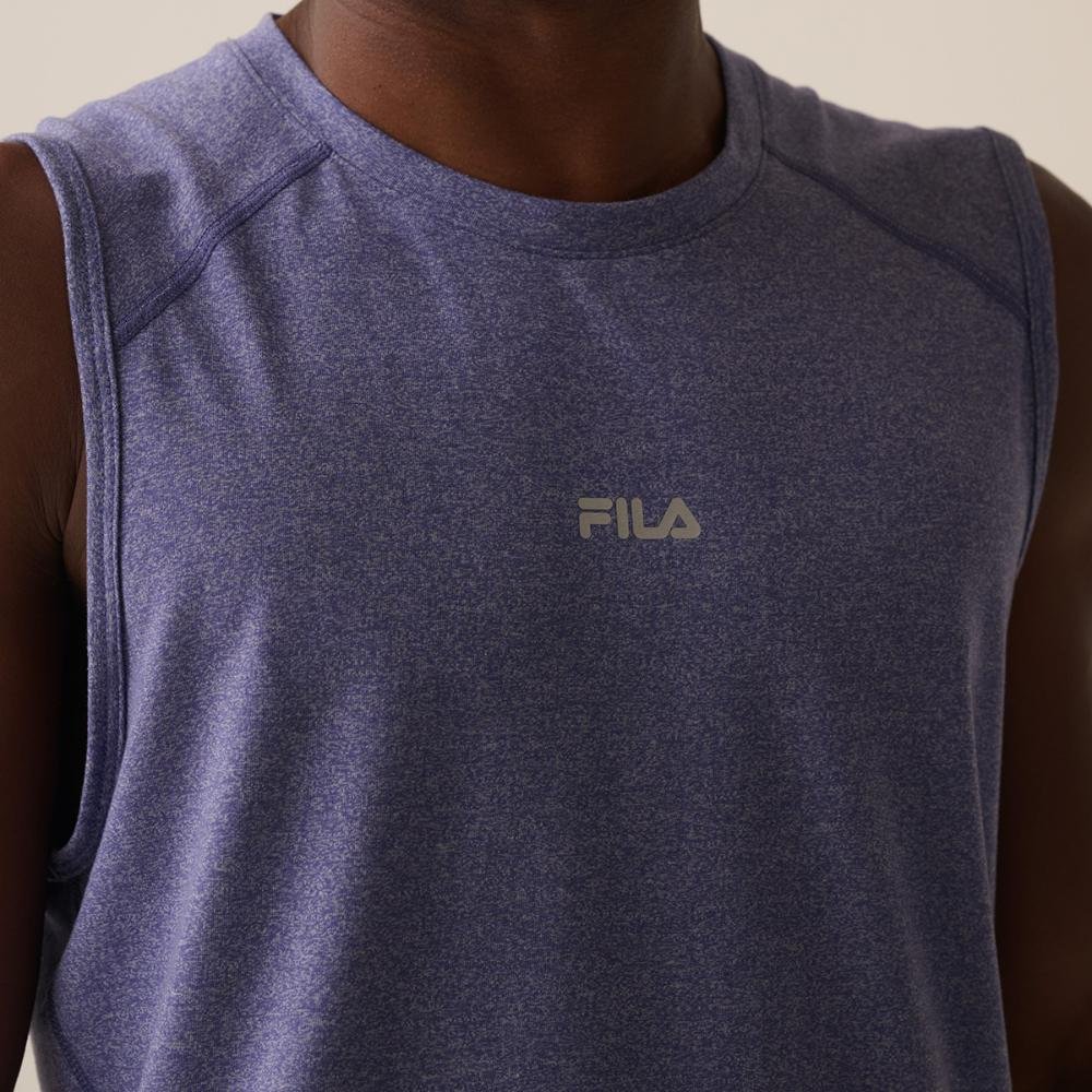 Camiseta Sem Manga Fila Essential Floating Masculina Roxo 5