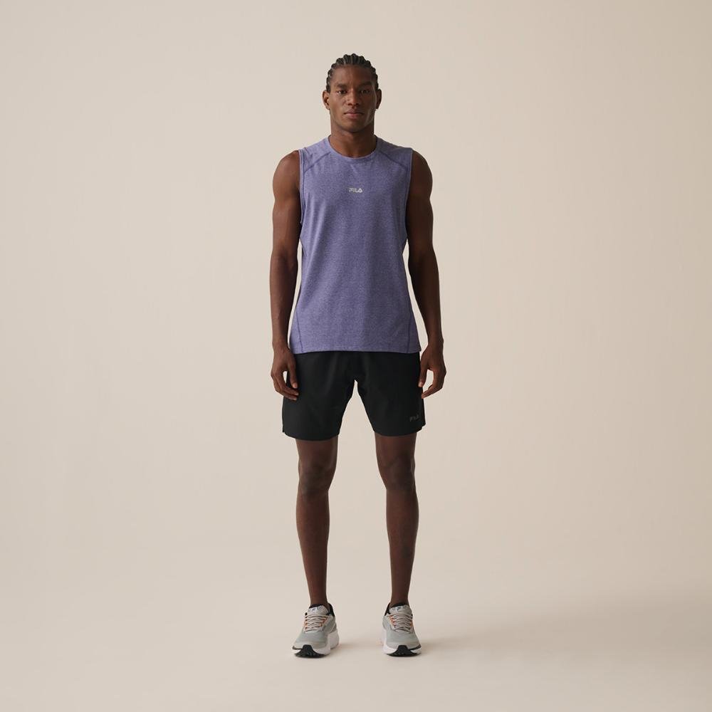 Camiseta Sem Manga Fila Essential Floating Masculina Roxo 3