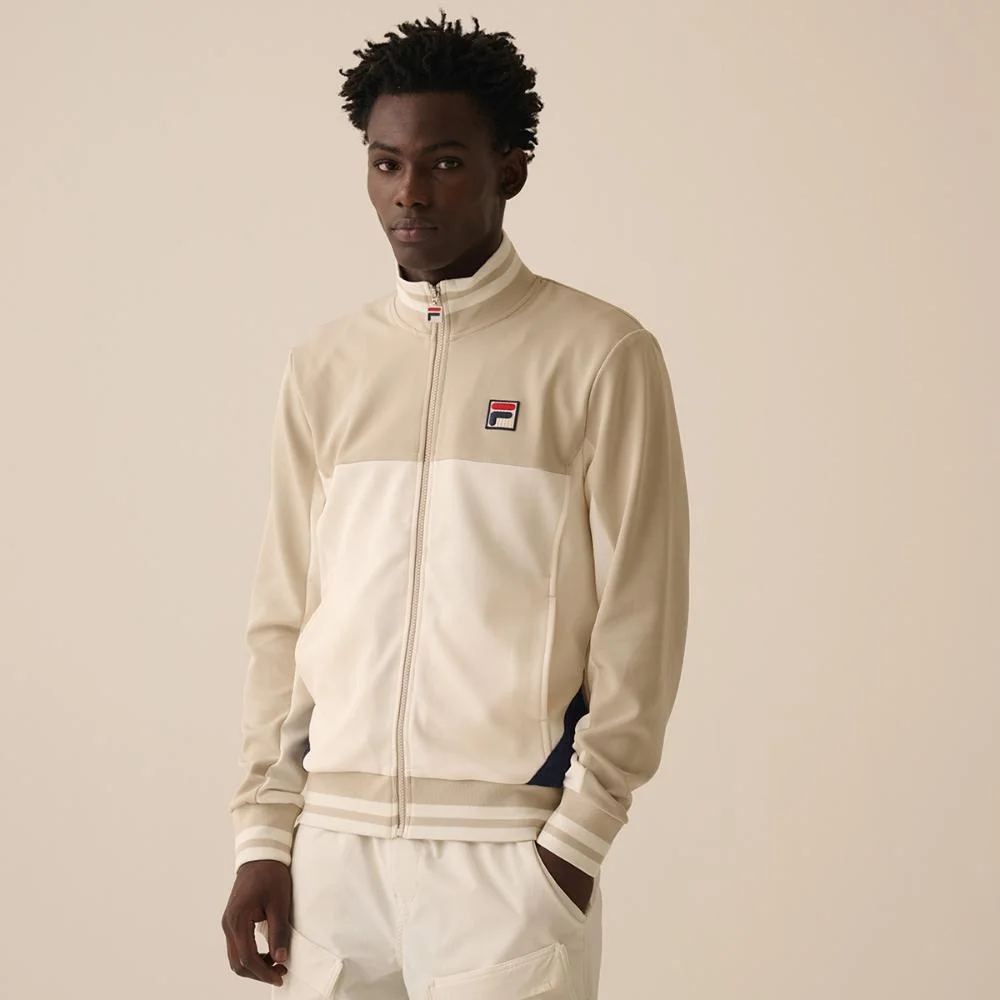 Jaqueta Fila Tie Breaker Masculina Bege/Branco 4