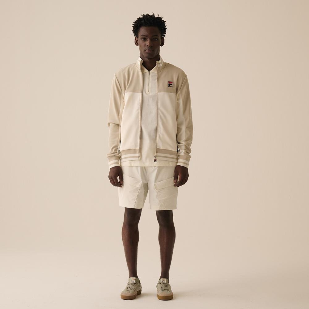 Jaqueta Fila Tie Breaker Masculina Bege/Branco 3
