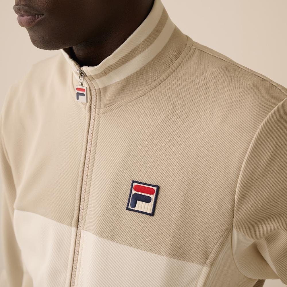 Jaqueta Fila Tie Breaker Masculina Bege/Branco 5