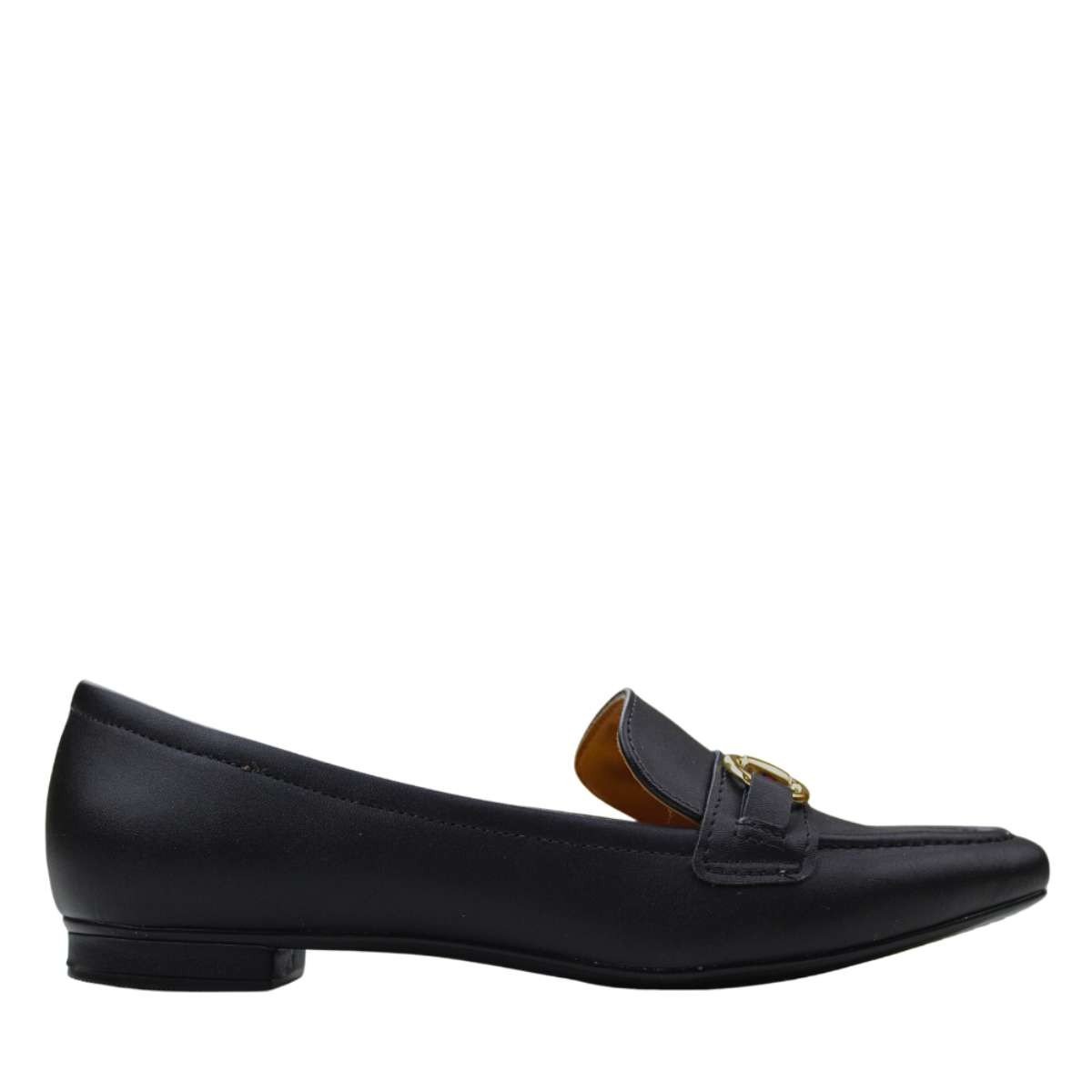 Mocassim Vizzano Salto Rasteiro - Feminino Preto 2