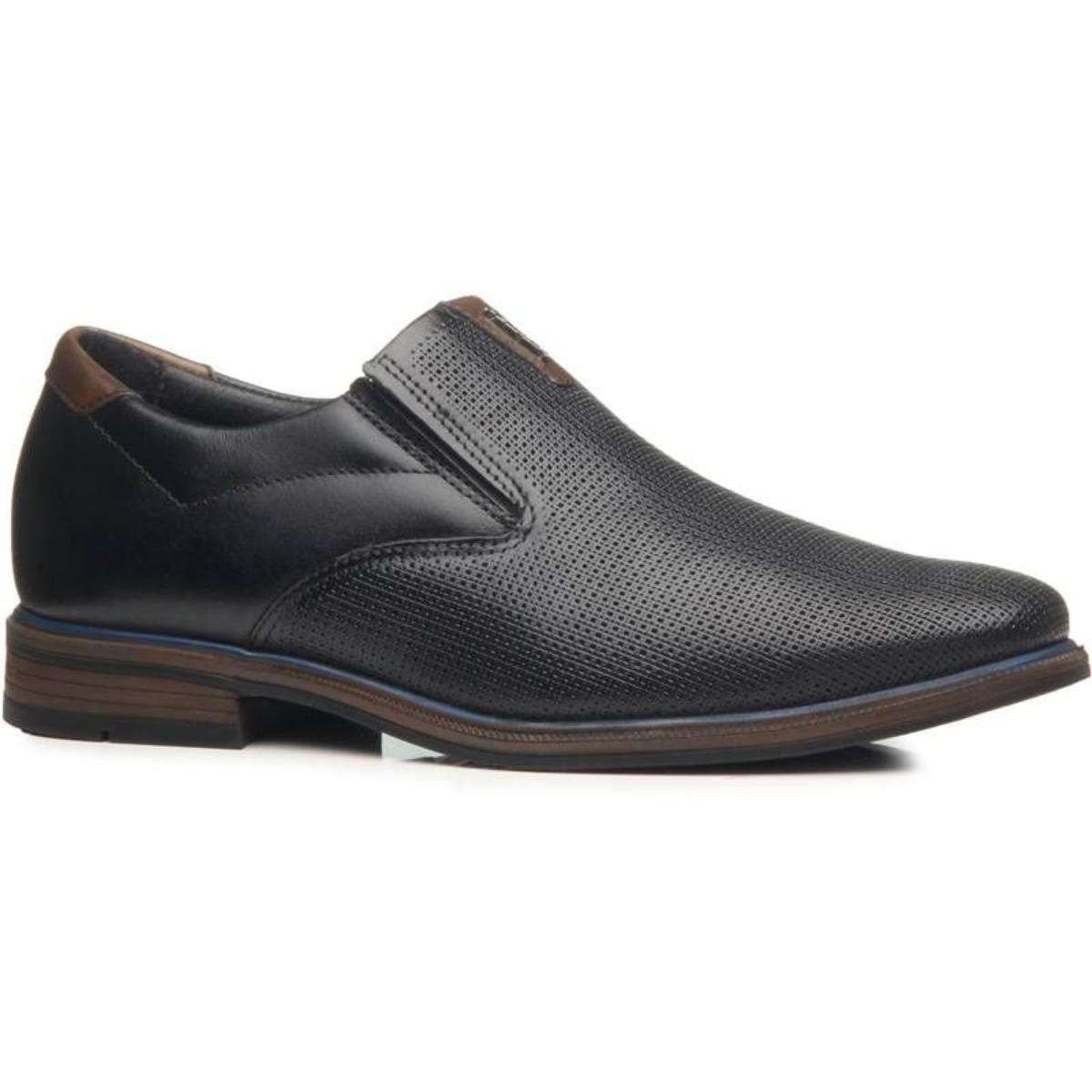 Sapato Social Pegada Casual em Couro Masculino 4837 Preto 1