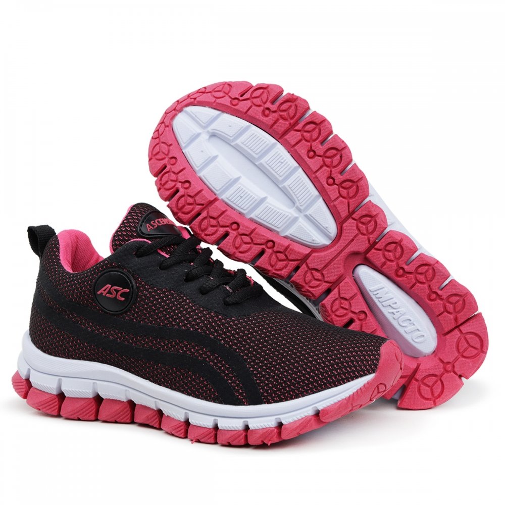 Tênis Infantil Menina Conforto Para Caminhada Escolar Cadarço Dia a Dia Rosa 2