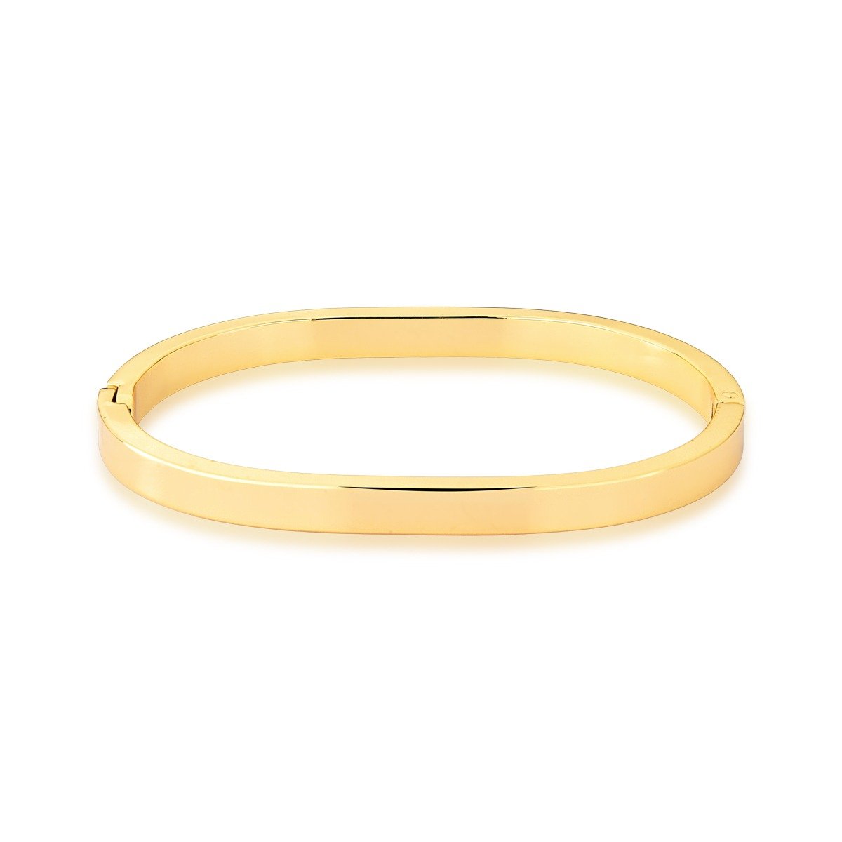 Bracelete Chapa Lisa e Reta Banhado a Ouro 18K Irene Dourado 1