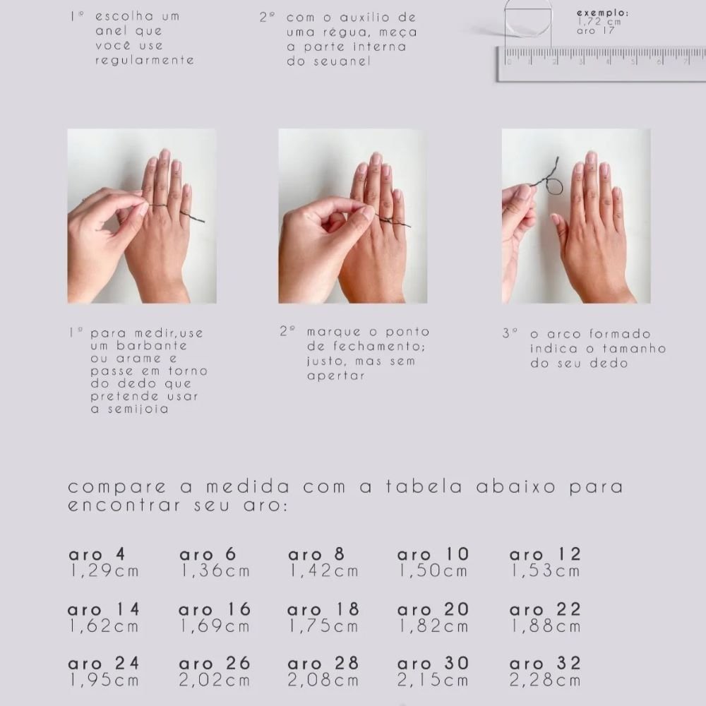 Anel Sextavado com Elos e Zircônias Semijoia Banhado a Ouro 18K Ania Store Dourado 3