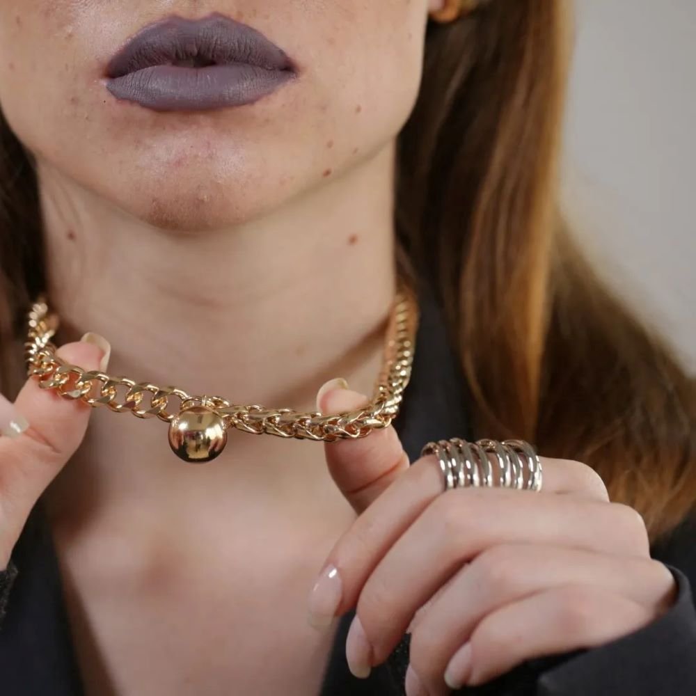 Anel Oito Aros Lisos Semijoia Banhado a Ródio Branco Ania Store Prata 2